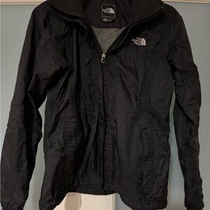 The North Face Black and Silver Jacket women’s medium
